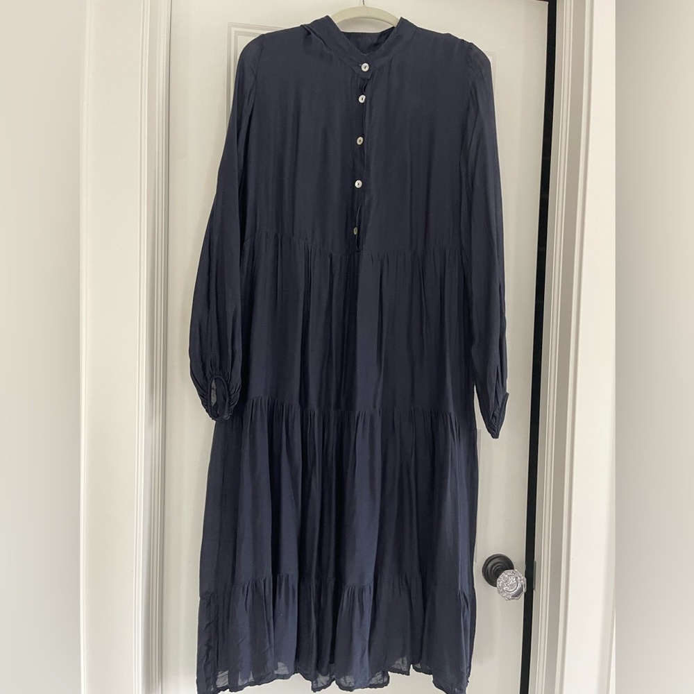Italian silk blend shirt dress